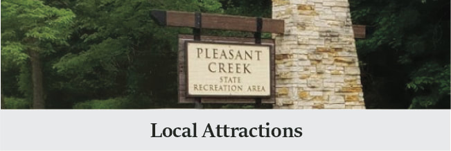 Pleasant Creek State Park sign